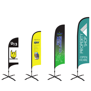 Hot Bán In Kỹ Thuật Số Giá Thấp Windproof Teardrop Lông Trang Trí Bãi Biển Cờ Biểu Ngữ Cho Quảng Cáo Ngoài Trời Khuyến Mãi - Product Image 1