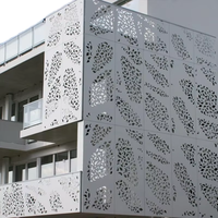 Panneau de façade en alliage d'aluminium perforé architectural moderne, revêtement mural extérieur, décoration, taille de trous personnalisée, étanche