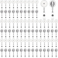 Pas de commande minimum porte-badge de carte d'identité bobines avec clip nom bobine ronde bureau fournitures scolaires lanière rétractable porte-badge