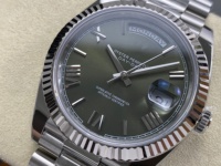 Montre de qualité supérieure, étanche, mécanique, 228-236, 40 mm, ARF Factory, acier 904L, mouvement VR3255, cadran gris date, montre présidentielle