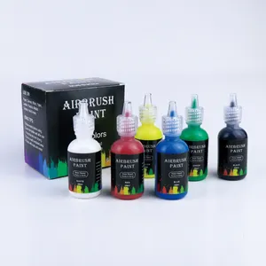 Airbrush Paint 12 Colors Paint Kit Multi-Function Airbrush Paint For Paper Wall Car Leather Arts And Crafts Acrylic Airbrush Paint Set