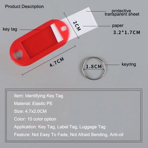 Welcome Custom Logo Colorful Plastic <b>Key</b> Tag Luggage or Label Tag Hotel <b>Identify</b> Room Number Keychain - Product Image 3