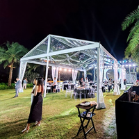 Carpa Transparente Personalizable para Eventos al Aire Libre, Estructura de Techo Abierto para Bodas, Fiestas, Patio, Espacio Emergente