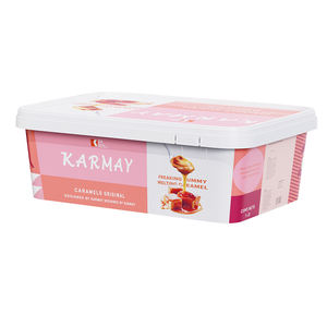 Eco-friendly Frozen Rectangular Iml 1000ml Tamper Evident <b>White</b> Butter Packaging Plastic <b>Box</b> <b>with</b> <b>Lid</b> - Product Image 1