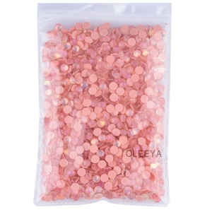Nouveauté Usine Oleeya 2028 – Strass en Verre Couleurs Opale Mocha Populaires, Non Thermocollants, à Dos Plat pour Vêtements - Product Image 6