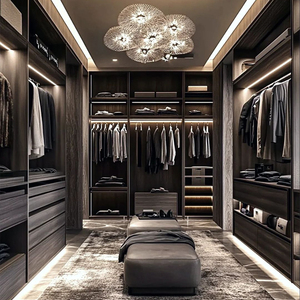 <span class=keywords><strong>Armadio</strong></span> Moderno Personalizzato in Legno Massello con Ante Scorrevoli in Vetro, <span class=keywords><strong>Cabina</strong></span> <span class=keywords><strong>Armadio</strong></span> di Lusso per Soggiorno - Product Image 3