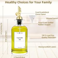 Bouteille d'huile d'olive au design unique, 350 ml et 500 ml, très vendue. Bouteille d'huile en verre de qualité alimentaire avec une buse à ouverture facile.