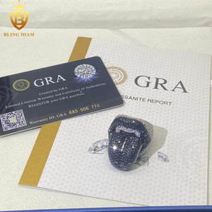 Venta caliente Moda Iced Out VVS Moissanite <span class=keywords><strong>Ring</strong></span> HipHop <span class=keywords><strong>Ring</strong></span> para hombres 925 Sterling Silver <span class=keywords><strong>Ring</strong></span> Tongue Shape Pass Diamond Test GRA - Product Image 5