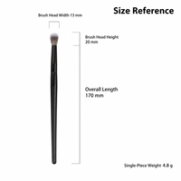 Pinceau de maquillage professionnel KB122 avec fibre de haute qualité de 0,07 mm, virole en aluminium épaissie et manche en bois de qualité supérieure