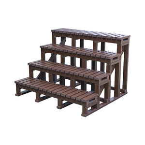 Marchepied de <span class=keywords><strong>piscine</strong></span> extérieur Proway, grand spa, <span class=keywords><strong>4</strong></span> <span class=keywords><strong>marches</strong></span>, matériau PS, design traditionnel pour le loisir et l'exercice - Product Image 1