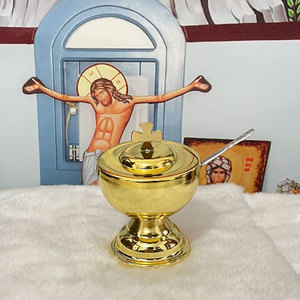 La chiesa produce calice della chiesa di alta qualità materiale liturgico placcato in oro per calice della santa comunione forniture di massa - Product Image 4