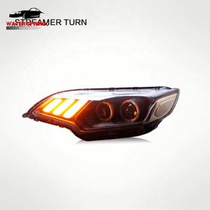Ensemble phare pour Honda Fit/Jazz 2014-UP phare LED <span class=keywords><strong>DRL</strong></span> avec clignotant mobile lentille à double faisceau yeux de démon accessoires de voiture - Product Image 3