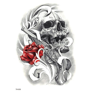 Tatuajes Temporales de Calaveras Indias en Papel Blanco, Resistentes al Agua, para Medio Brazo, Arte Corporal para Hombres y Mujeres, Diseños Personalizados - Product Image 5