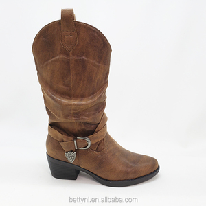 Nuovo Design Occidentale Stivali Da Cowboy per la Signora <span class=keywords><strong>Tacco</strong></span> <span class=keywords><strong>Basso</strong></span> di Modo Delle Donne Stivaletti - Product Image 2