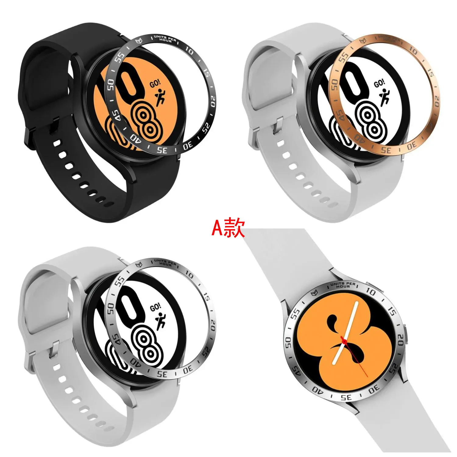 40Mm 44Mm Galaxy Watch 4 Bezel Ring Protect Case Time Scale Rvs Anti Scratch Protector Cover