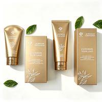 Tube souple de luxe personnalisé 100 ml or et argent pour soins de la peau, emballage vide pour correcteur, nettoyant visage, crème corporelle, lotion, avec bouchon à clapet