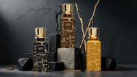 Bouteilles en verre personnalisables avec impression sérigraphique motif papillon, logo personnalisé, vaporisateur à pompe, boîte de parfum rechargeable