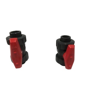 Valvola a sfera manuale in UPVC DIN Standard <span class=keywords><strong>SCH</strong></span> 80 da 1 pollice, nera/grigia, a doppio raccordo, per acqua DN25, con guarnizione EPDM, 100 psi, OEM - Product Image 5