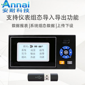F3000X Flow Totalizer LCD Display <b>Temperature</b> Pressure Compensated 160x80mm Horizontal Counter - Product Image 3