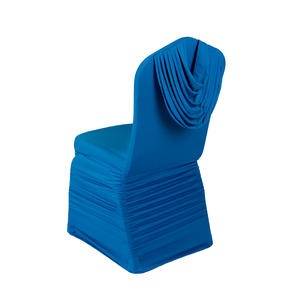 Cubierta de silla azul polvo sólido lavable poliéster elástico para boda <span class=keywords><strong>Amazon</strong></span> Venta caliente - Product Image 1