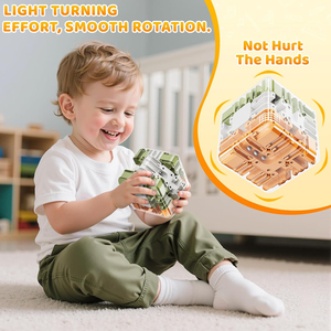Kids Stress Relief Toy Sensory Toys Birthday Gift Brain Teaser 3D <strong>Maze</strong> Cube Puzzle Magic <strong>Maze</strong> Board Game Novelty Track <strong>Ball</strong> - Product Image 4