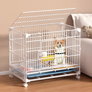 Hot Selling Indoor Pet Kennel <strong>Large</strong> Iron <strong>Cage</strong> with Small Wheels Button Closure Stacked Stackable Solid Pattern <strong>Dog</strong> Villa <strong>Cage</strong> - Product Image 5