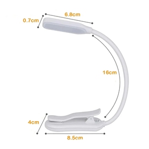 Gran oferta, alimentada por batería Mini lectura de libros, lámpara de mesa de luz nocturna USB, protección ocular, táctil, 3 modos, lámpara de escritorio con Clip ajustable - Product Image 5