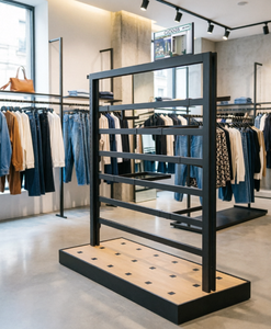 Exhibidor de Ropa Moderno de Acero <span class=keywords><strong>Redman</strong></span> para Tiendas, Exhibidores de Piso para Tiendas de Ropa - Product Image 1