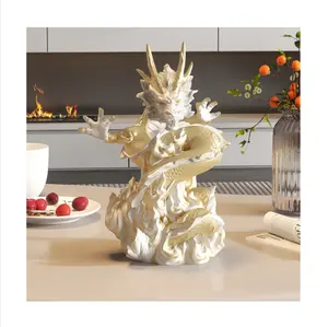 Ornamenti all'ingrosso della statua del drago artigianali in resina creativa astratta decorazione per la casa scultura per interni fai da te decorazione per la casa