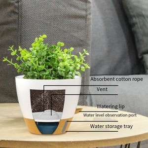 Sản phẩm mới có thể nhìn thấy mực nước bên nước bổ sung tự mồi nhựa ban công sân Xanh Ivy chậu hoa - Product Image 6