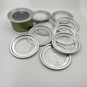 Bán buôn 65 mm rõ ràng dễ dàng bóc ra kết thúc, #211 có thể nhìn thấy Vỏ nắp, trong suốt dễ dàng mở có thể nắp cho thiếc tròn có thể/nhựa có thể - Product Image 4