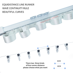 <span class=keywords><strong>Rideau</strong></span> électrique intelligent S-wave Track Super Silence <span class=keywords><strong>pour</strong></span> moteur de <span class=keywords><strong>rideau</strong></span> Tuya Wifi Zigbee Motor S-fold Curtain Rail Cornice - Product Image 3