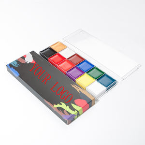 Paletas de Pintura Facial de Grado Cosmético de 12 Colores Kit Profesional de Pintura Corporal y Facial Soluble en Agua <span class=keywords><strong>para</strong></span> Halloween, Obras de Teatro, Navidad y <span class=keywords><strong>Payaso</strong></span> - Product Image 5
