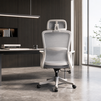 Chaise de bureau ergonomique à dossier haut en maille, pivotante, pour bureau de direction, idéale pour les projets de bureau