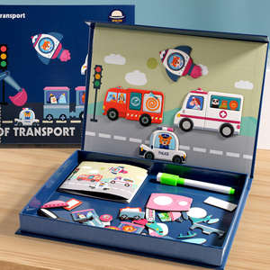 Rompecabezas Magnéticos para Niños, Personalizables, Nuevos Rompecabezas de Dibujos Animados, Juguete Educativo - Juego de Rompecabezas Magnéticos con Tablero de Juego - Product Image 4