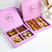 Boîtes de chocolat Caja de luxe pour noix noyaux chocolat avec diviseurs, boîte de bonbons cadeau pour invité, boîte de bonbons de luxe à la truffe de biscuits