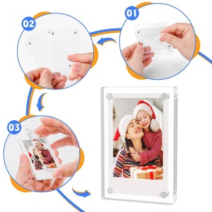 Pantalla DE FOTOS acrílica transparente de doble cara de 6x9cm <span class=keywords><strong>Instax</strong></span> Mini Marco de imagen magnético marco de plástico para pantalla magnética de refrigerador - Product Image 2