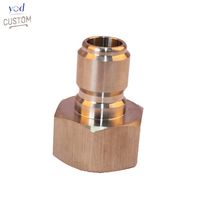 Composants personnalisés YOD, service d'usinage CNC de précision, connecteur rapide pour pistolet à eau, 1/4 NPT, joint EPDM, NSF