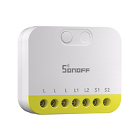 SONOFF MINI-ZB2GS-L Protokol Zigbee Tidak Memerlukan Kabel Netral MINI DUO-L Saklar Pintar Zigbee 2-Kanal Kontrol Saluran Ganda Dengan ZB