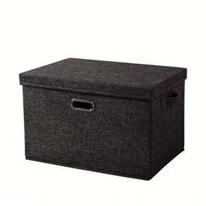 Collapsible <b>Storage</b> <b>Bin</b> With <b>Lid</b> Fabric Foldable <b>Storage</b> Box With Cover - Product Image 3