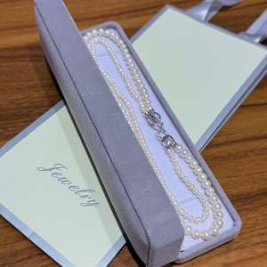 Collier en perles d'eau douce à double couche, éternellement vert, quatre saisons, style japonais, à porter sur une seule chaîne pour les pulls - Product Image 1