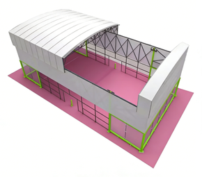 Pista de Pádel Panorámica con Césped Artificial y Estructura de Techo, Vidrio Templado de Visión Completa para Clubes y Resorts, Personalizable SHUANGZHU SZD - Product Image 1