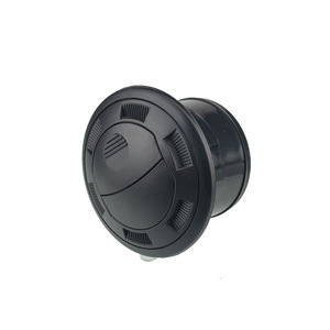 Ventilación Redonda Negra de Plástico para Caravana con Tornillos de Fijación - Product Image 1