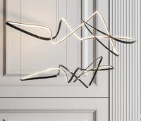 Suspension linéaire LED moderne et personnalisable pour hôtels, bars, comptoirs, bureaux et réceptions, à intensité variable, 50 000 heures, garantie 1 an