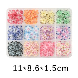 Fleurs en résine 3D à fond plat couleur gelée pour nail art, diamants, vente en gros, décoration d'ongles, fournisseur professionnel DIY - Product Image 3