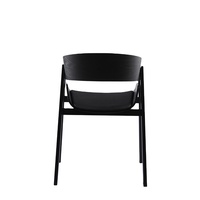 Chaises de salle à manger modernes en bois courbé avec accoudoirs, pieds en contreplaqué et métal, pour la maison et l'hôtellerie