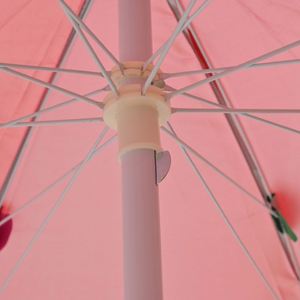 Sombrilla de Exterior con Poste Ajustable de 130 cm, Revestimiento Plateado, UPF50+, Impermeable, Resistente al Viento, para Playa, Patio, Camping, Picnic - Product Image 3