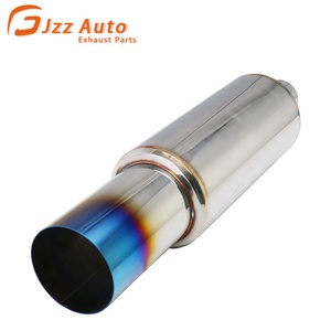 Piezas de repuesto universales para automóviles, tubo de extremo de cuerpo de 114mm de diámetro, <span class=keywords><strong>Mofle</strong></span> Para Carro, silenciador de escape de acero inoxidable recortado de 51mm a 89mm - Product Image 1
