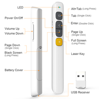 Presentadores Inalámbricos Profesionales N29 BLE con Hyperlink Alt-Tab, Clicker Bluetooth, Certificación FDA, FCC y CE, para Suministros de Oficina y Escolares