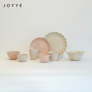 Joyye phản ứng men đồ đá Mug <span class=keywords><strong>250ml</strong></span> cổ điển sáng bóng men Tiểu Thuyết xử lý màu be sữa gốm - Product Image 5